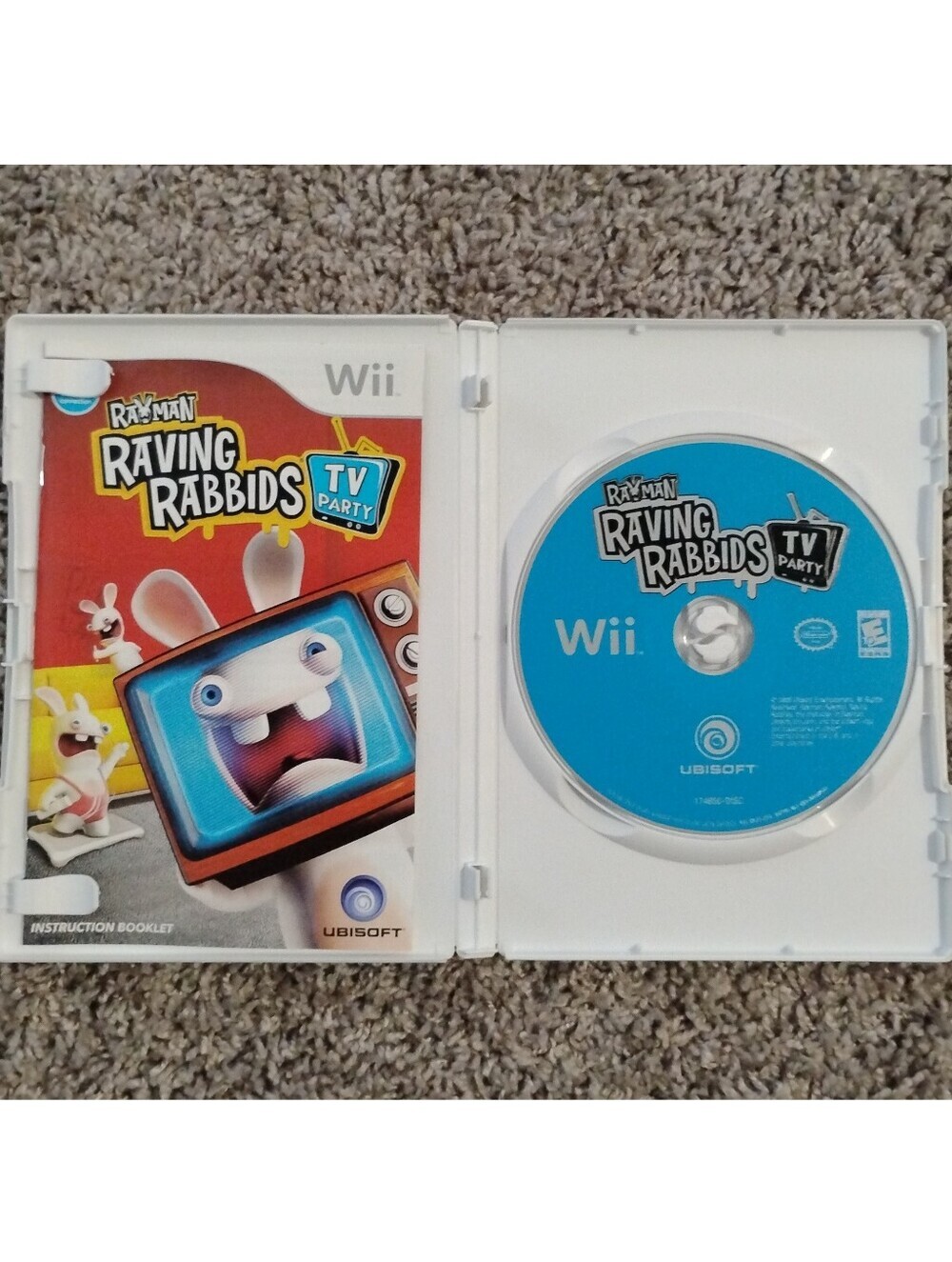 Rayman Raving Rabbids TV Party (Nintendo Wii) - Complete in Box (CIB) - Picture 2 of 3